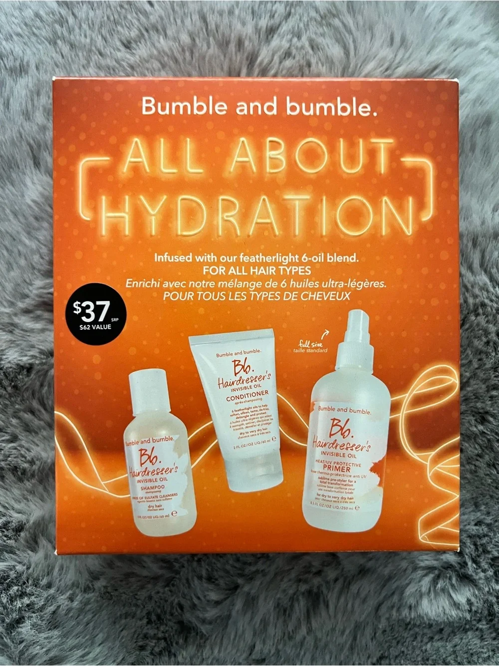 NEW Bumble and Bumble All About Hydration Set Invisible Oil Hair Set